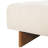 Serava Contemporary Square Upholstered Linen-Blend Tufted Ottoman With Solid Wood Legs