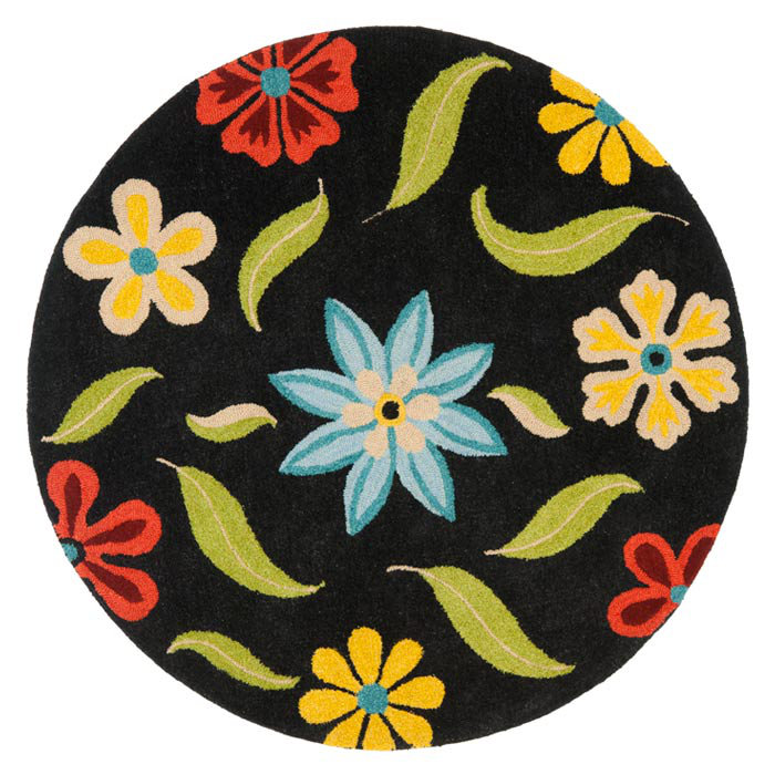 Emrick Hand Hooked Wool Floral Rug