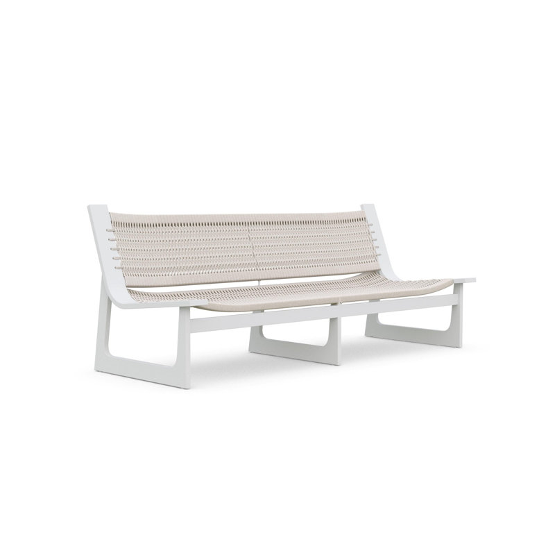 Cozumel 3 Seat Sofa, Matte White