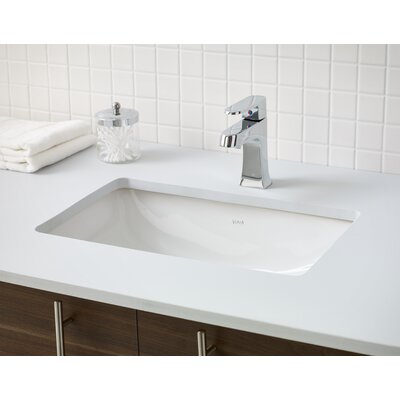 Seville Vitreous China Square Undermount Bathroom Sink with Overflow -  Cheviot Products, 1105-WH