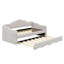 Lit de jour simple rembourré avec lit gigogne escamotable en forme de vague-224589452