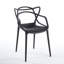 Chaise en plastique 4 pièces noir-406593536