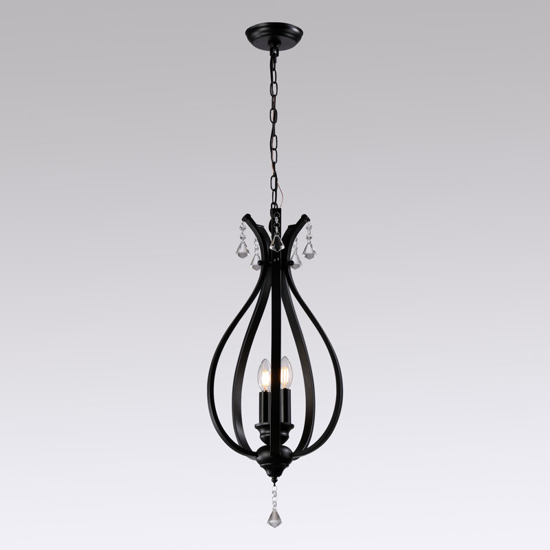 Luminaire suspendu géométrique à 3 lumières Cladinoro, Noir