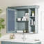 Armoire de rangement murale avec porte miroir