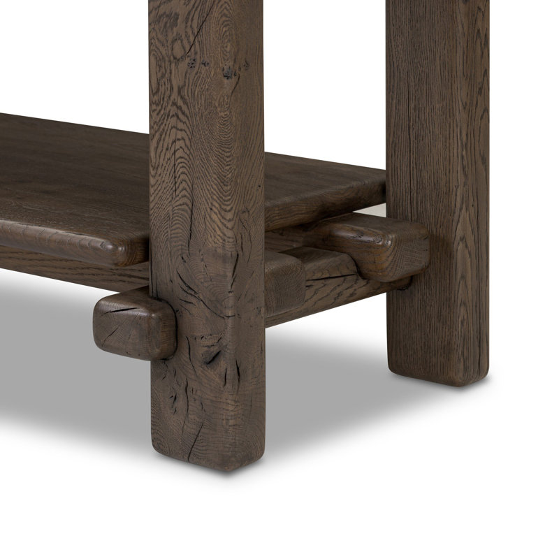 Feride Console Table-Reclaimed French Oak, 24" H x 86.75" W x 18.75" D, Gray Reclaimed French Oak