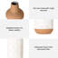 Ensemble de 3 vases de plancher en acier inoxydable blanc Laboy