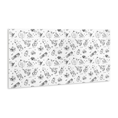 Self Adhesive Vinyl Splashback Wall Panel Sticker Tile Peel Stick 100x50 cm Black white abstraction