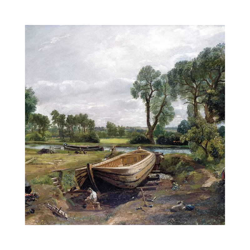 Boat-Building Near Flatford Mill, 1815 by John Constable - Wrapped Canvas Gallery-Wrapped Canvas Giclée