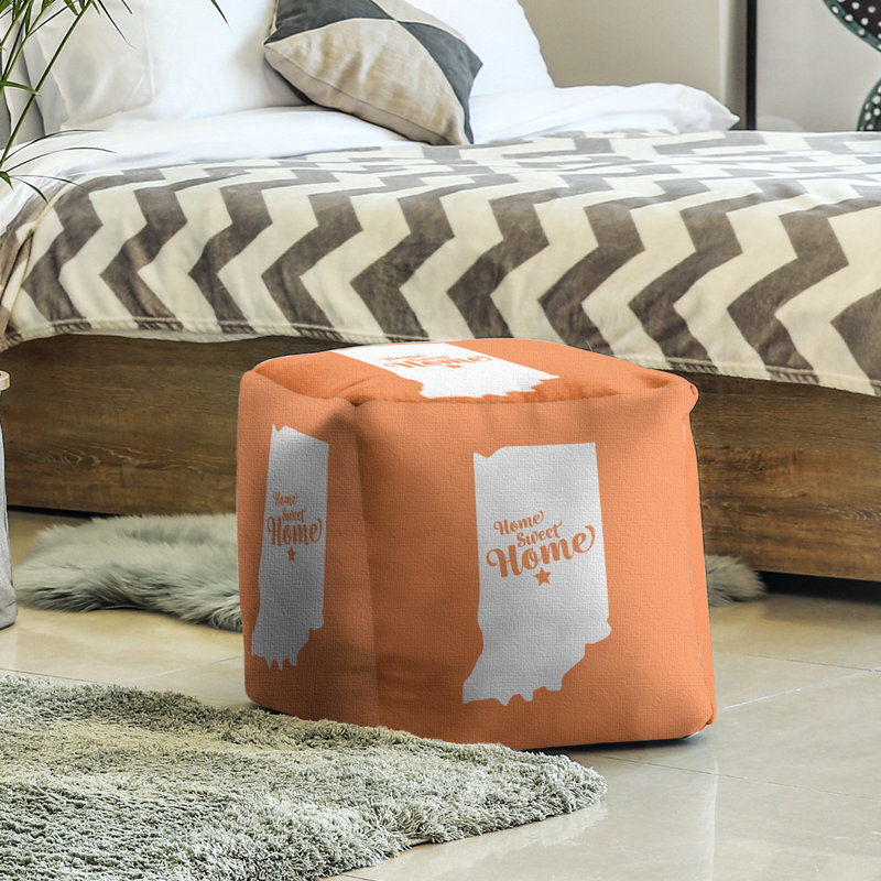 Repose-pieds à cubes indianapolis the home, Orange
