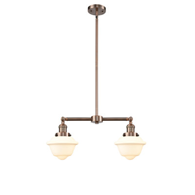 Luminaire suspendu linéaire à 2 lumières pour îlot de cuisine Calliope