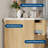 54" Fluted 8 Drawer Dresser with Curved Design & Metal Handles, Wood Storage Chest-878970411