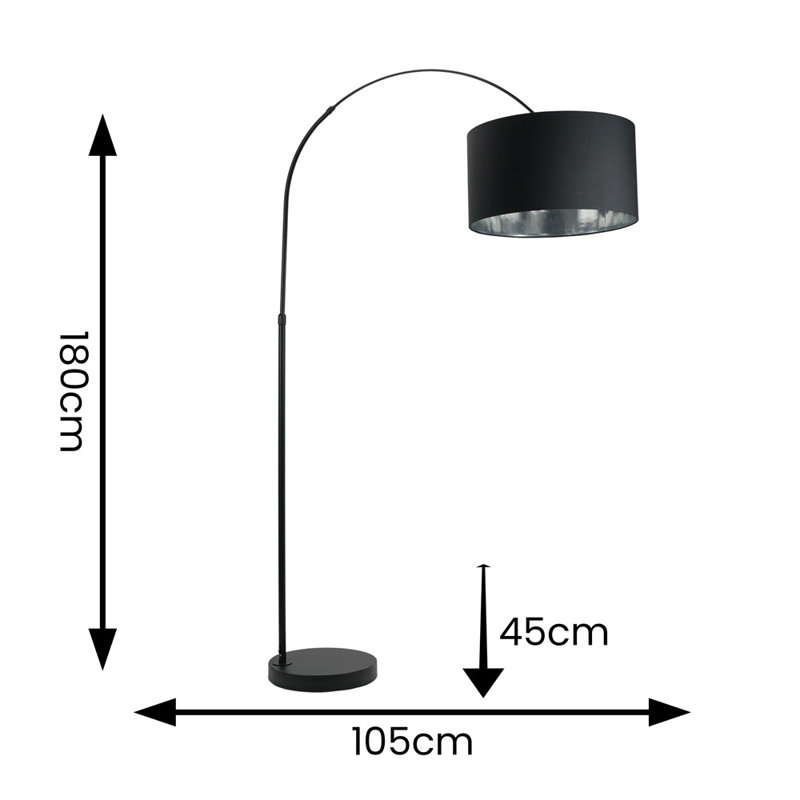 Agoritsa 180cm Matte Traditional Floor Lamp, No, Black