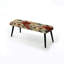Delicate Flower Symphony II - Banc rembourré floral noir-138506980