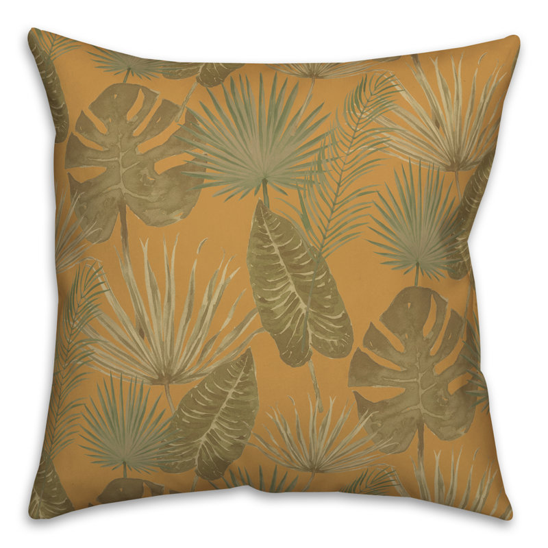 Coussin Floral, Jaune