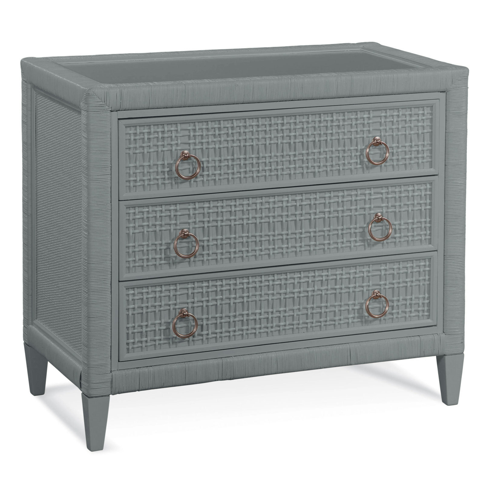 Monterey 3 Drawer 36" W Dresser, Nickel, No, Satin Nickel