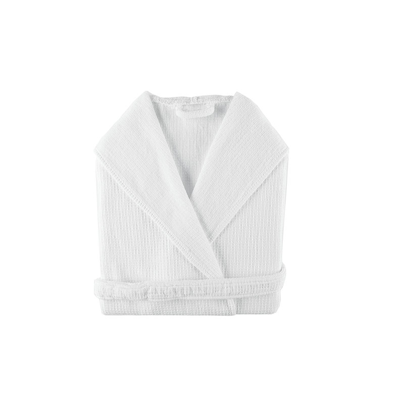 Peignoir à gaufres de coton 100% Gilmer, Petit, Blanc
