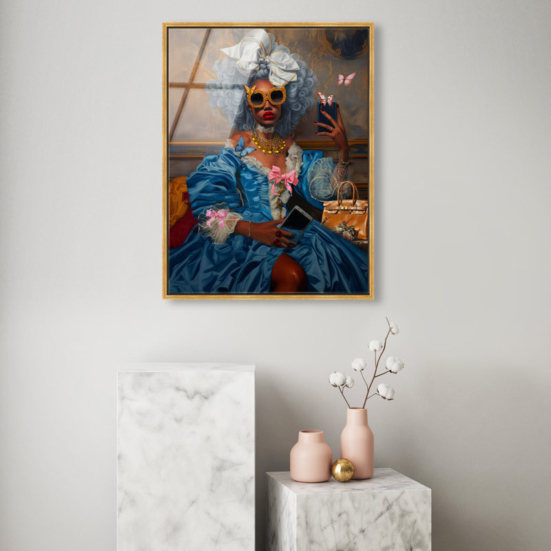 French Empress Issa Canvas People Print by Oliver Gal, 31"H x 25"W, Gold Frame