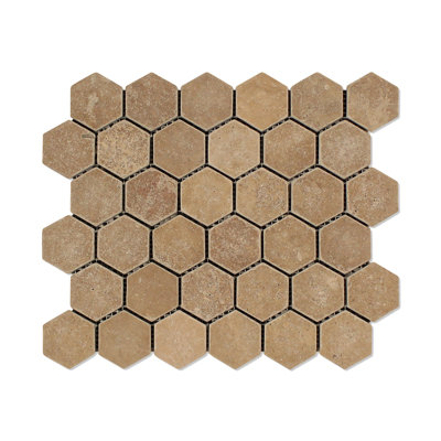 Carreau de mosaïque en travertin nid d'abeille