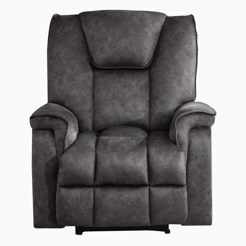 Chaise berçante en velours, gris