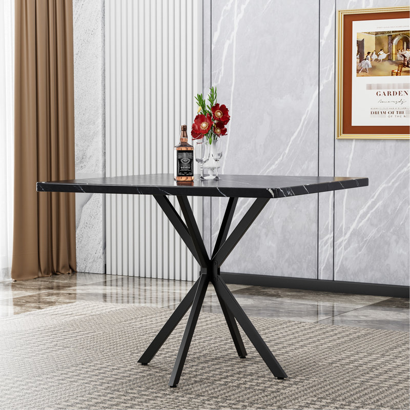 Table de salle à manger Caton, Noir