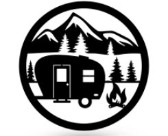 Camper Mountain Wall Décor, 22" H x 22" W x 0.06" D