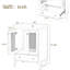 Meuble-lavabo de 24 po avec lavabo en céramique, meuble-lavabo, structure naturelle, rangement abondant, meuble-lavabo simple à installation manuelle, lavabo, support de porte solide,