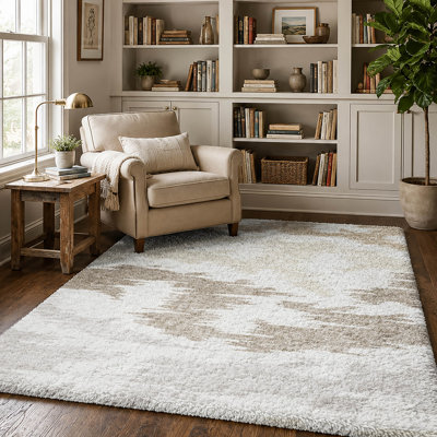Tapis Dream Shag ADS746 abstrait, lavable à la machine de qualité supérieure