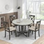 Ensemble 5 pièces de table de salle à manger et chaises pour 4 personnes, table de cuisine en bois massif avec 4 chaises-1230803128-1230803132-1230803125