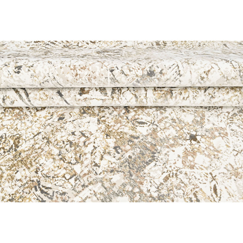 Tapis moderne abstrait en laine 8 pi 10 po x 11 pi 10 po