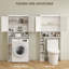 Armoire de rangement moderne au-dessus de la toilette avec 2 portes, au-dessus de la commode avec porte-papier hygiénique, blanc-1159515889