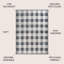 Tapis gris clair / gris foncé / crème délavé à la machine Romae Gingham-837145450