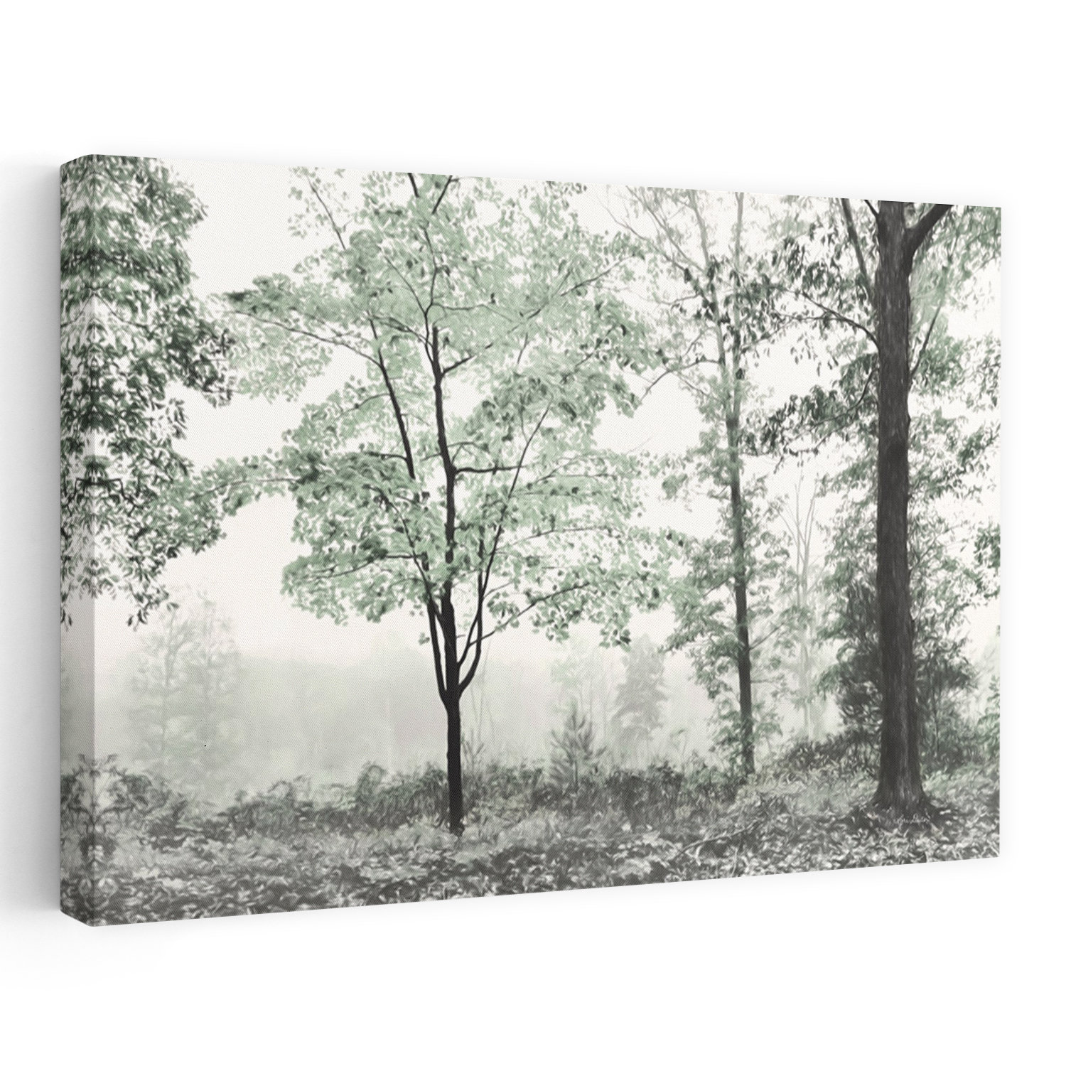 Ophelia & Co. Three Trees Abstract Contemporary Forest Landscape Art ...