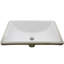 Lavabo de salle de bain rectangulaire encastré blanc avec trop-plein-55967811
