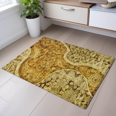 Premium Machine Washable Jamestown AMF1078 Swirl Rug