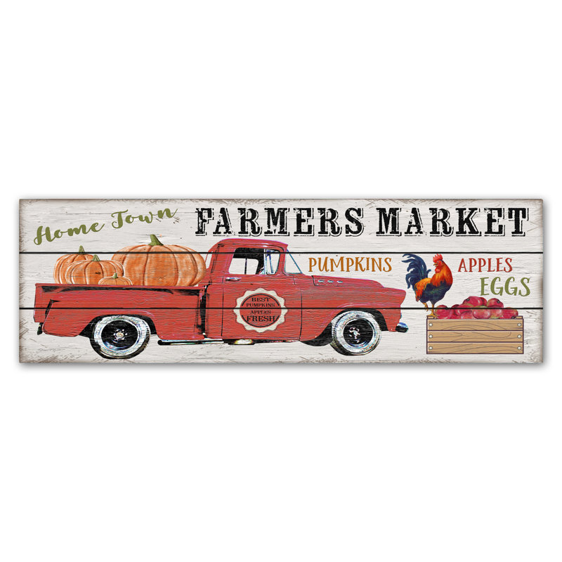 « agriculteurs market 1 »-reproduction d’impression sur toile tendue, H 10 po x l 32 po