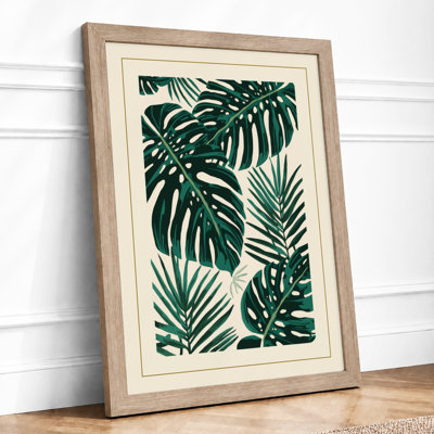 Tropical Leaf Forms Botanical - Framed Print