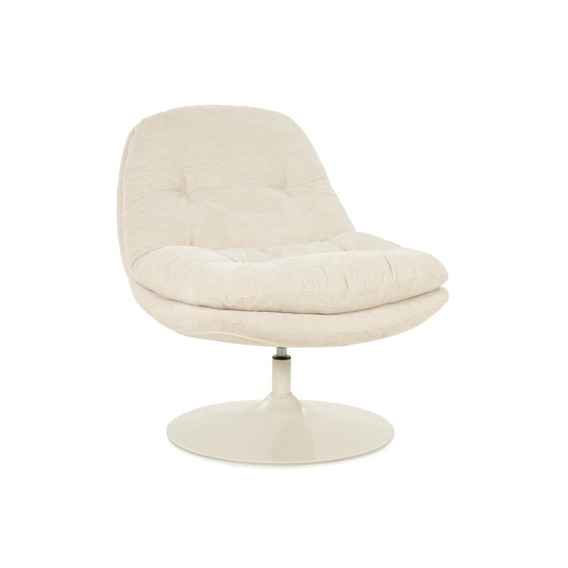 Accent Chair Swivel Armless Chair, Beige