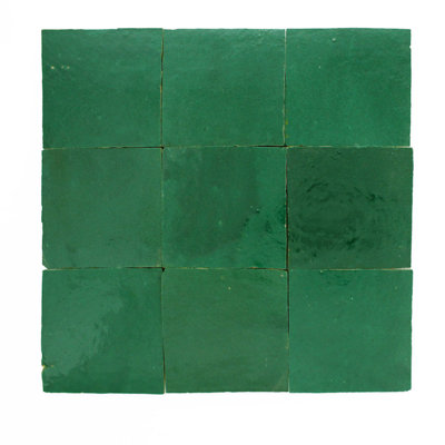 Moroccan Zellige 4" x 4" Ceramic Floor & Wall Tile
