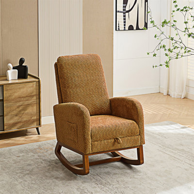 Chaise berçante avec repose-pieds rétractable