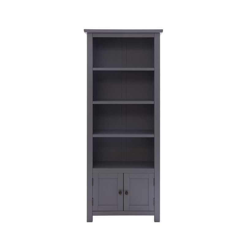 Arise-Sun High Bookcase with Cupboards, Dark Gray