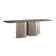 Aphelion Glass Top Metal Base Dining Table