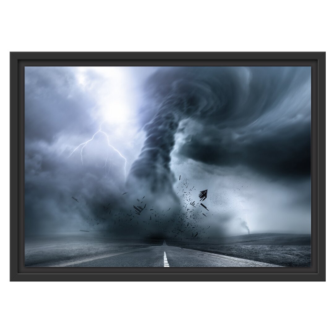 Hurricane auf dem Highway Gerahmter Fotokunstdruck