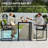 Outdoor Bar Set Patio Chair Sets For Dining Backyard With High Table Faux Wood Armrest Water-Resistant Cushion