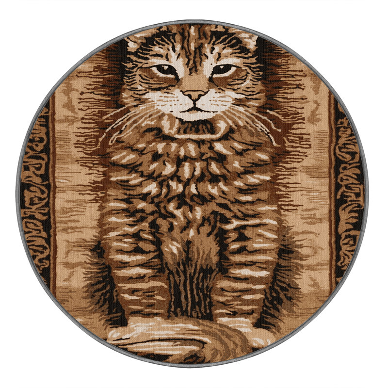  Tapis lavable Selkirk Rex, Rond 8 pi