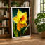 Daffodil with Dewdrops Botanical 1 Piece Wrapped Canvas Wall Art-2146868930-2146868928