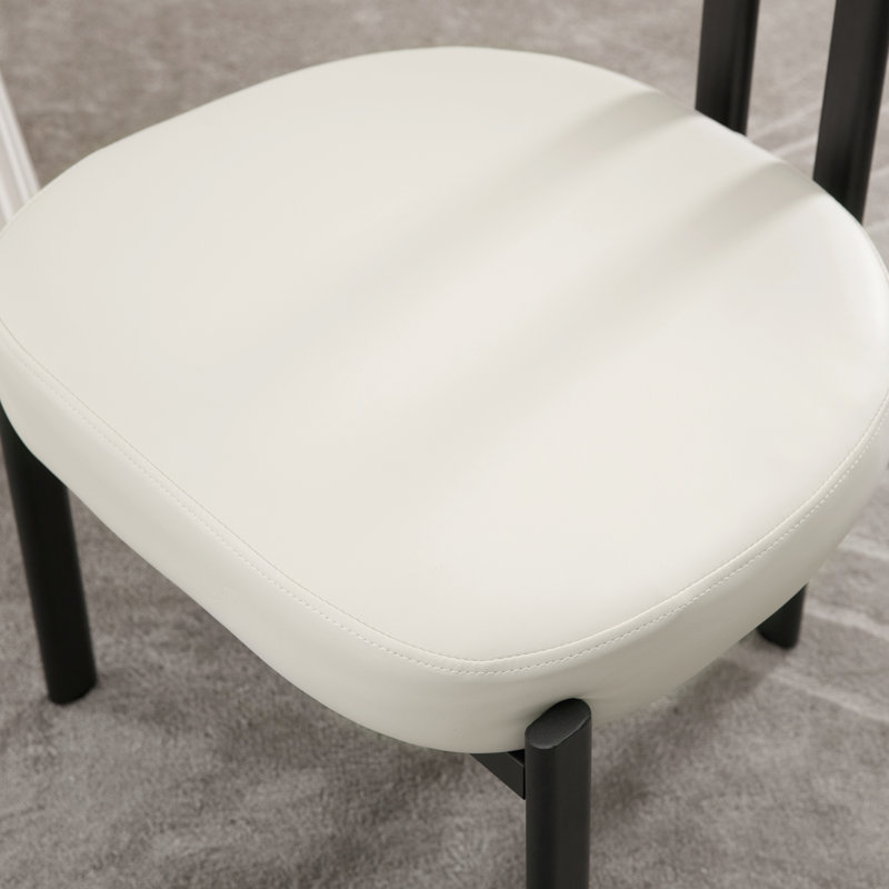 Ensemble de table de salle à manger Modern, 7 pièces : table, 6 chaises, Naturel, Crème, crème