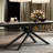 Modern 70.86“ To 102.36” Extendable Rectangular Sintered Stone Dining Table With Cross Metal Legs - Seats 8-10-212334065