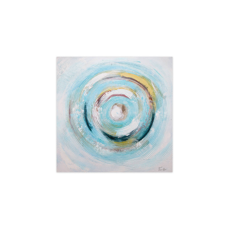 Hand -painted Gleaming Swirl Acrylic Painting