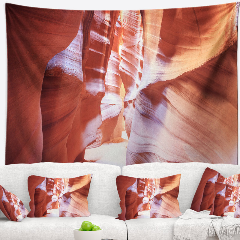 Paysage, vue panoramique, antilope, canyon, tapisserie, H 32 po x l 39 po