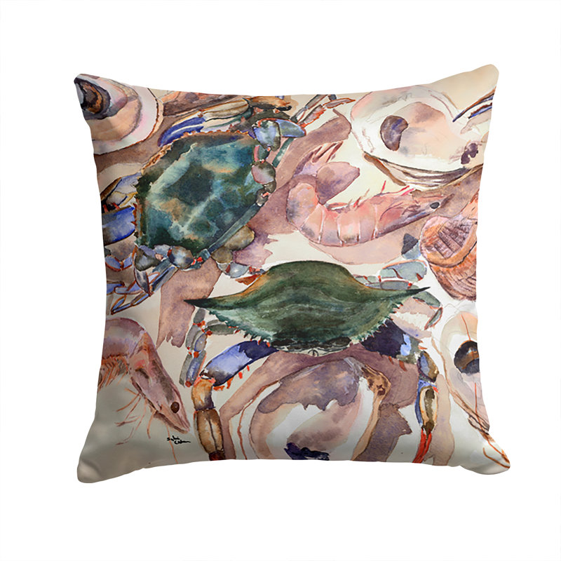 Coussin intérieur/extérieur brun carré crabe